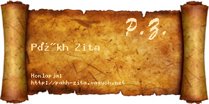 Pákh Zita névjegykártya
