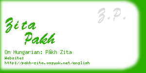 zita pakh business card